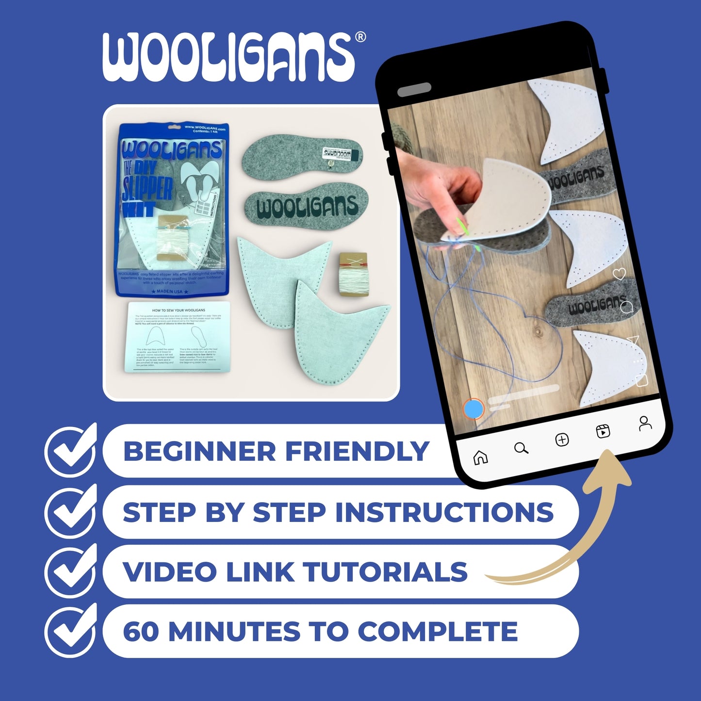 WOOLIGANS Basic Slipper Kit – 8 Pack