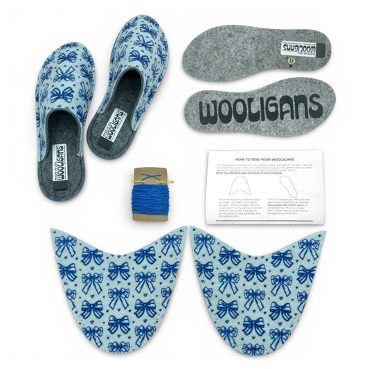 Pretty Tied Up – WOOLIGANS DIY Slipper Kit | Easy Beginner Craft & Relaxing At-Home Activity Gift