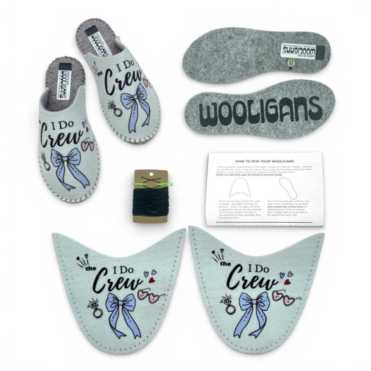 I Do Crew – WOOLIGANS DIY Slipper Kit | Bridal Party Gift & Beginner DIY Cozy Craft Kit