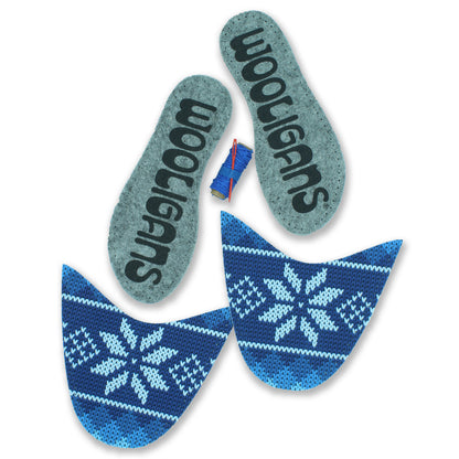 WOOLIGANS BLUE SNOWFLAKE PRINT