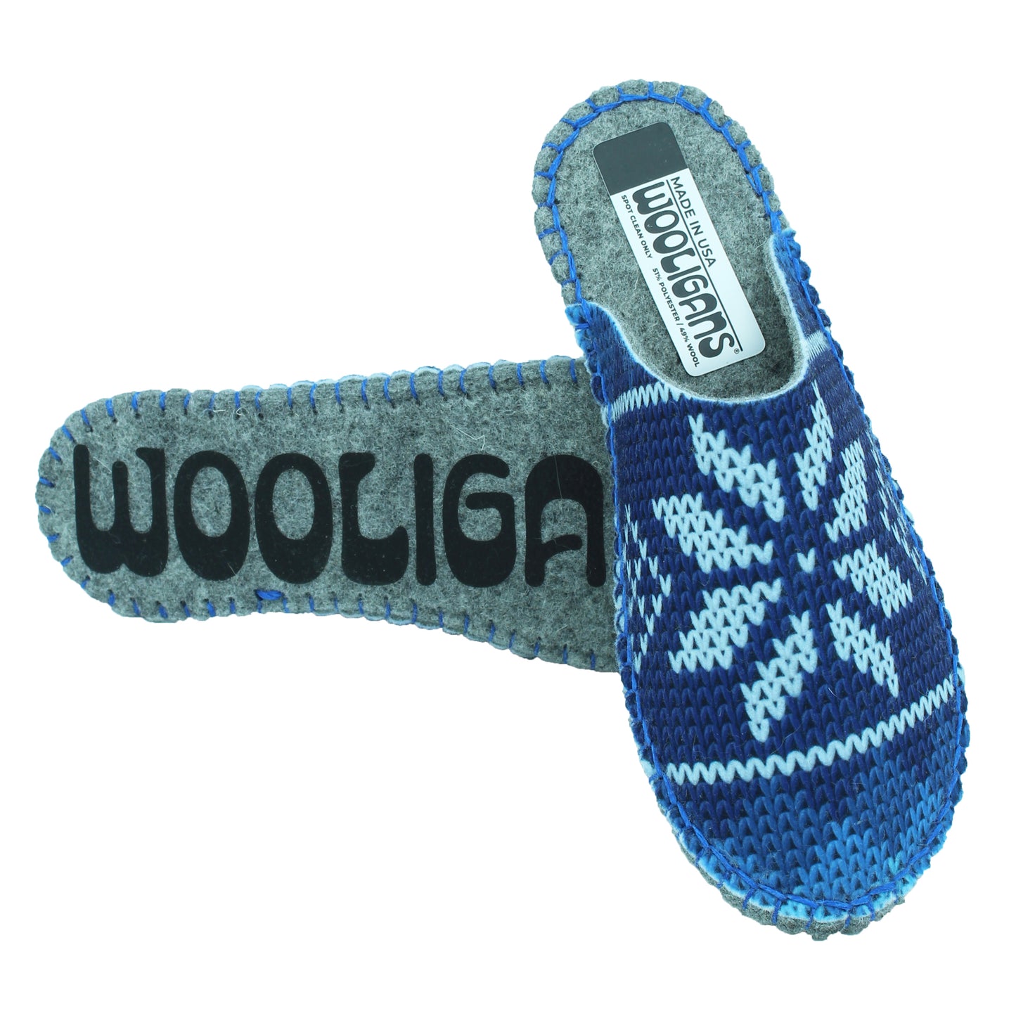 WOOLIGANS BLUE SNOWFLAKE PRINT