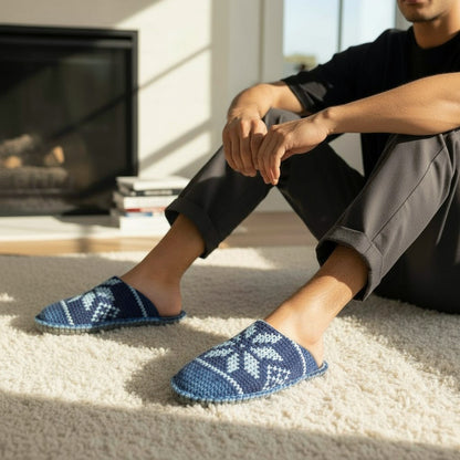 WOOLIGANS BLUE SNOWFLAKE PRINT