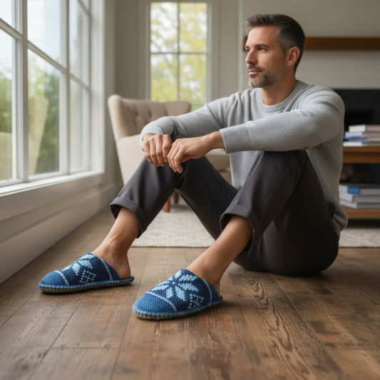 WOOLIGANS BLUE SNOWFLAKE PRINT