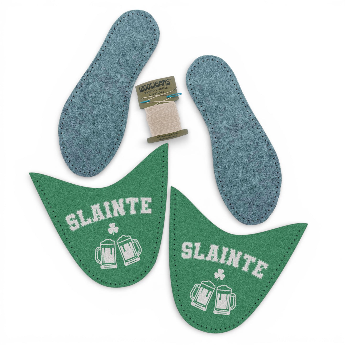 SLAINTE – WOOLIGANS DIY Slipper Kit | St. Patrick’s Day Craft Activity & Beginner Sewing Gift