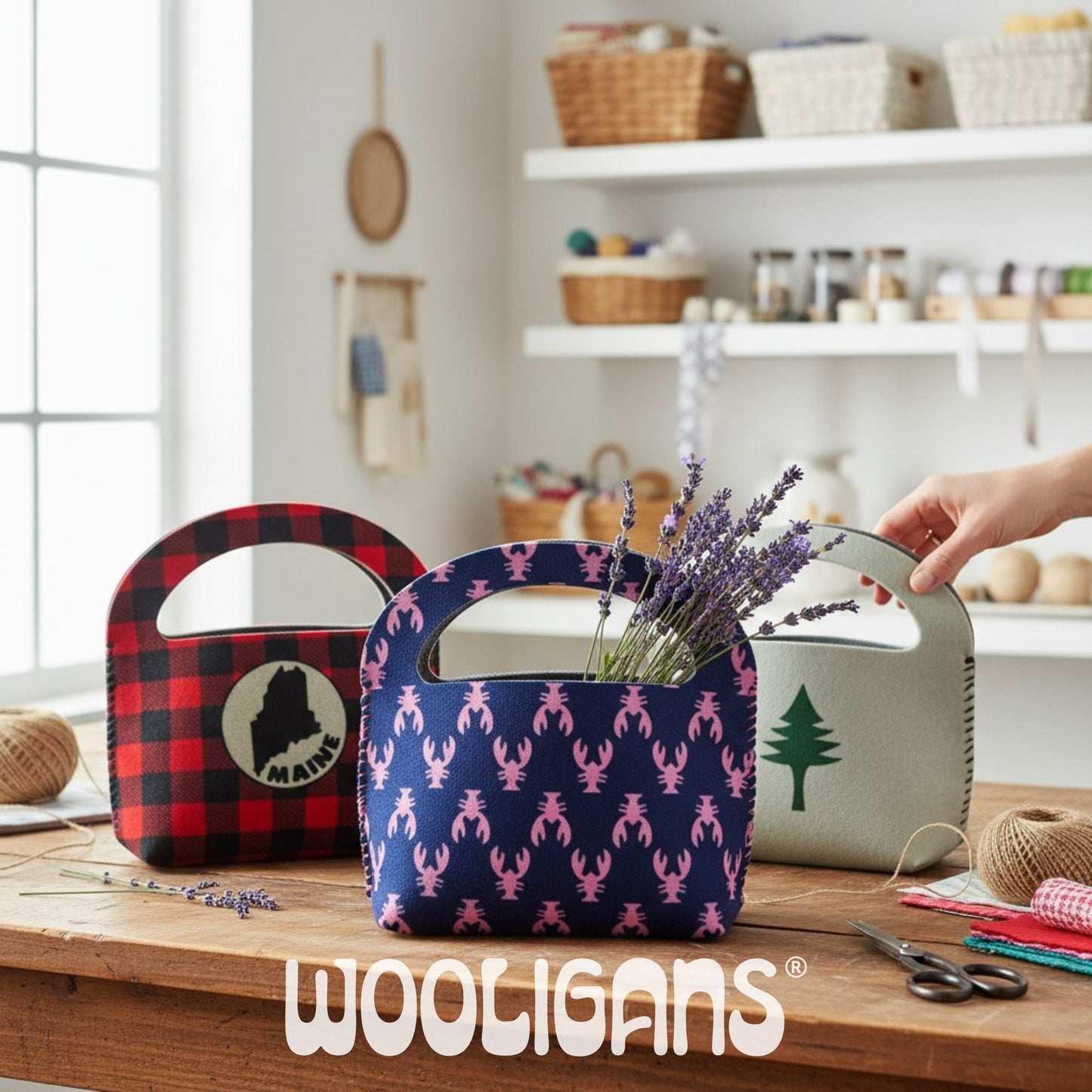 WOOLIGANS Large Gift Tote - 6 Pack
