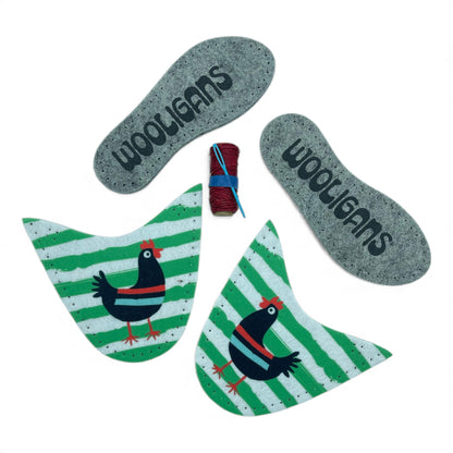 WOOLIGANS KIDS “CLUCKIN' CUTE” SLIPPER KIT