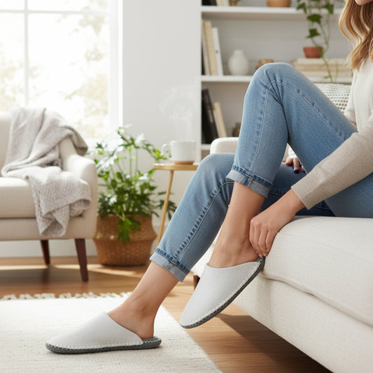 Classic Solid – WOOLIGANS DIY Slipper Kit | Hygge Cozy Beginner Sewing Kit + Blank Canvas for Personalization